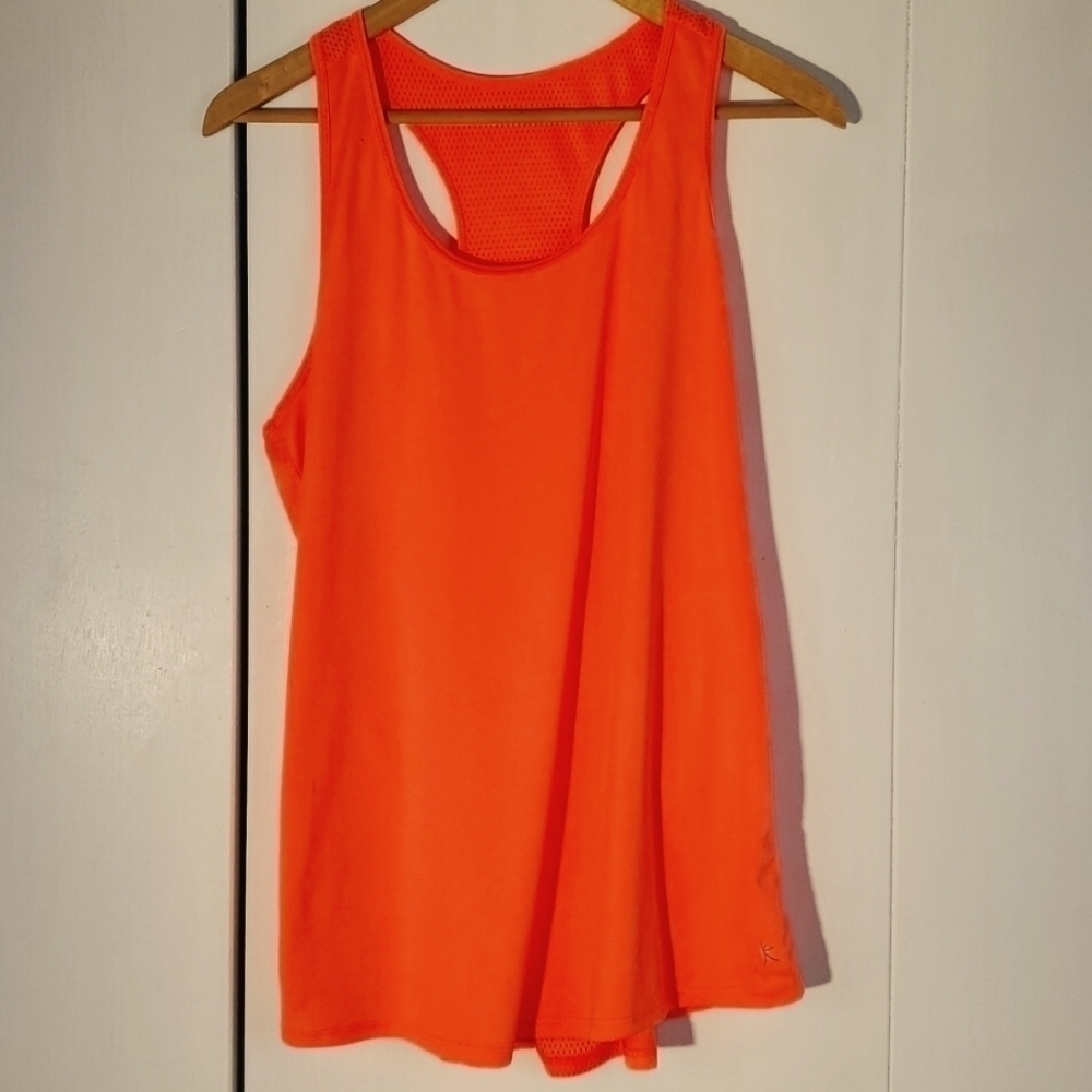 Danskin Coral Orange Racerback Activewear Tank Dri more Sz.XL